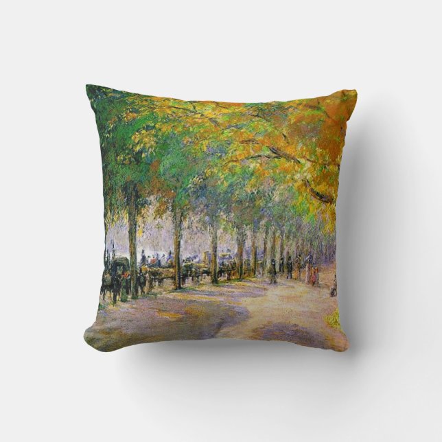 Hyde Park, London artwork Throw Pillow (Front)