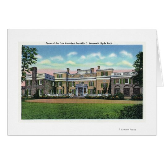 Hyde Park View of President FDR's Mansion Cards (Front Horizontal)