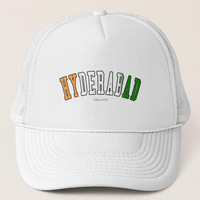 Hyderabad in India National Flag Colors Hat