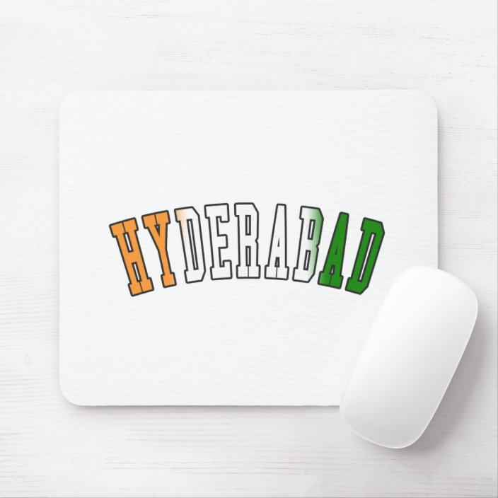 Hyderabad in India National Flag Colors Mousepad