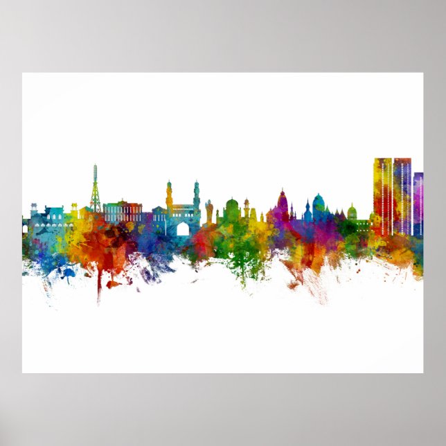 Hyderabad Skyline India Poster (Front)
