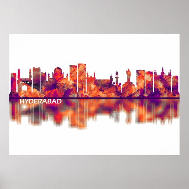 Hyderabad Telangana Skyline Poster (Front)