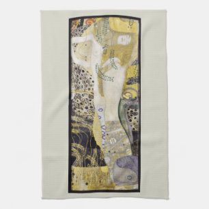 Hydra (aka Water Serpents I) by Gustav Klimt Kitchen Towel