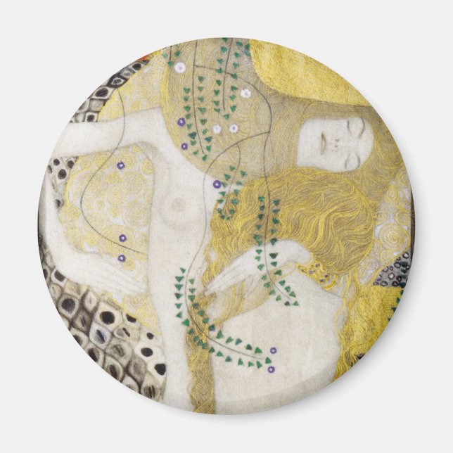Hydra (aka Water Serpents I) by Gustav Klimt Magnet (Front)