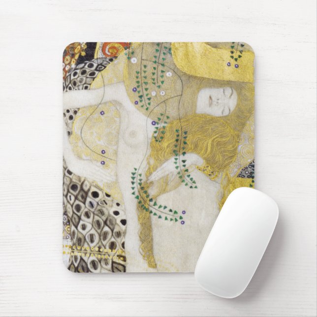 Hydra (aka Water Serpents I) by Gustav Klimt Mouse Pad (With Mouse)