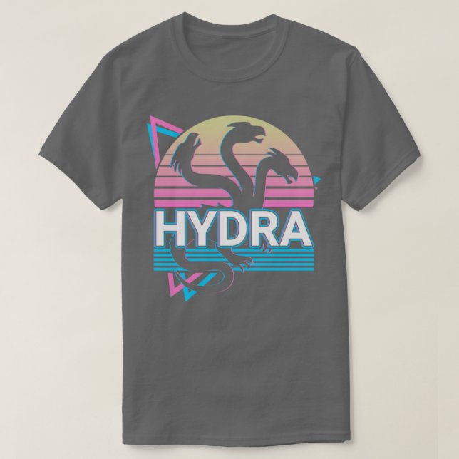 Hydra Ancient Greek Mythology Retro T-Shirt (Design Front)