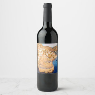 HYDRA - Castle of Kavos - harbor Wine Label