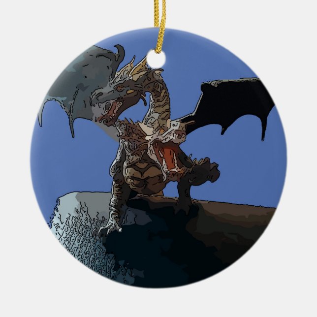 Hydra Dragon Ceramic Ornament (Front)