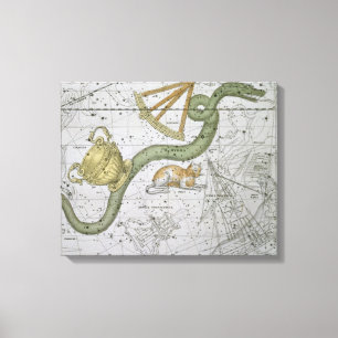 Hydra, from 'A Celestial Atlas', pub. in 1822 (col Canvas Print