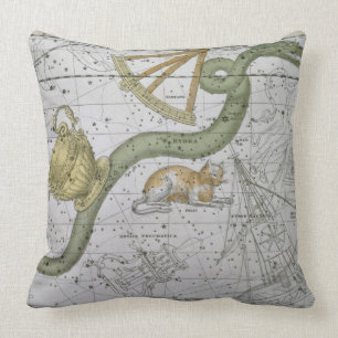 Hydra, from 'A Celestial Atlas', pub. in 1822 (col Throw Pillow