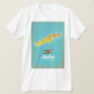 Hydra greece retro map T-Shirt