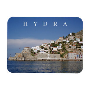 Hydra island view fridge magnet
