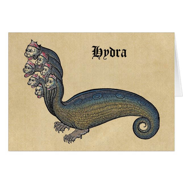 Hydra Sea Serpent Notecards  (Front Horizontal)