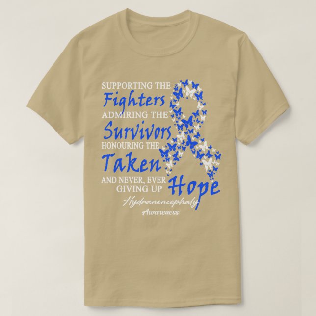 Hydranencephaly Awareness Supporting The Fighters  T-Shirt (Design Front)