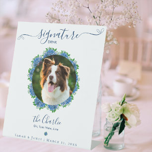Hydrangea 1 Photo Signature Drink Sign Wedding Pet