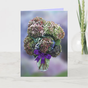 Hydrangea 2385 in Vase- customize any occasion Card