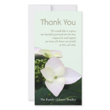 Hydrangea 3 Custom Sympathy Thank You Photo Card