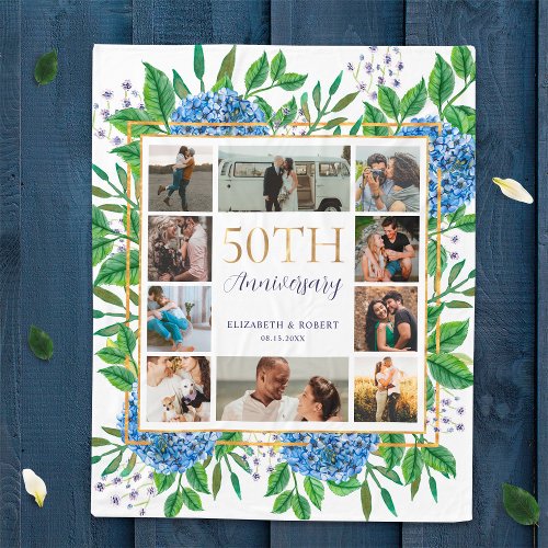 Hydrangea 50th Anniversary Custom Photo Collage