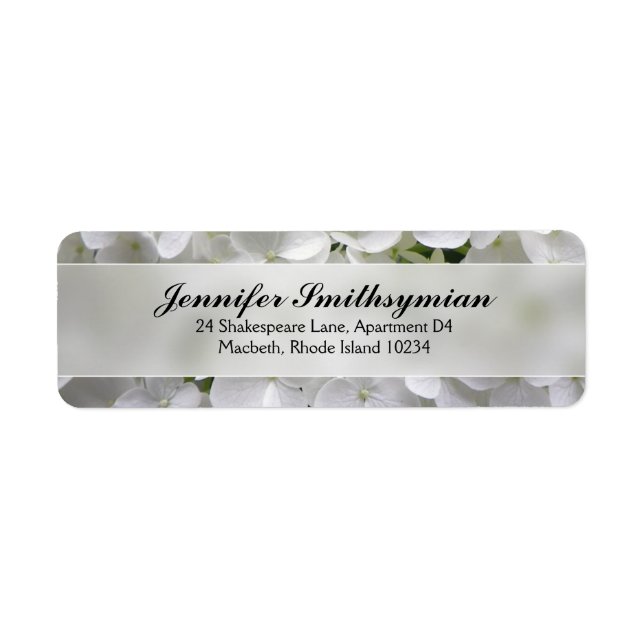 Hydrangea Address Label (Front)