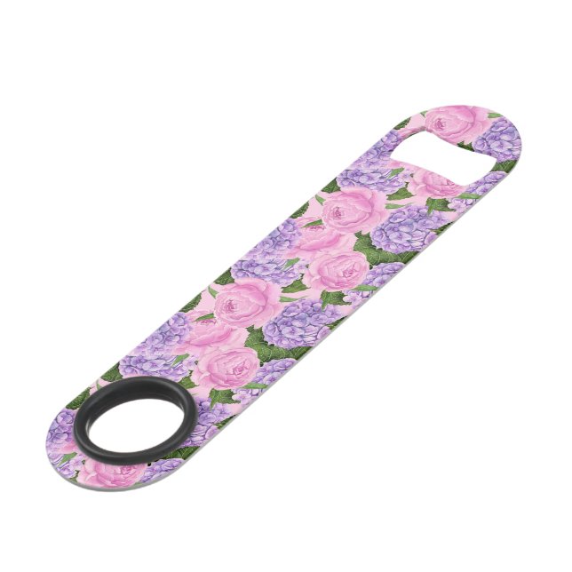 Hydrangea and peony pattern bar key (Front Angled)