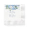 Hydrangea and White Flowers Dusty Blue Watercolor