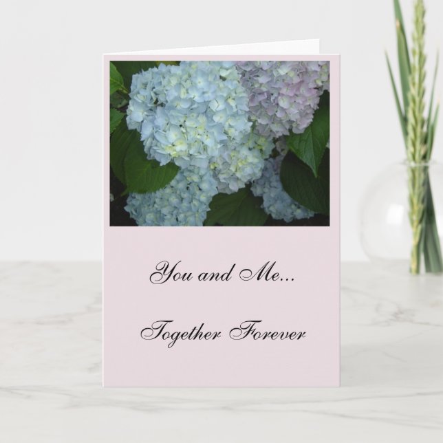 Hydrangea Anniversary Card (Front)