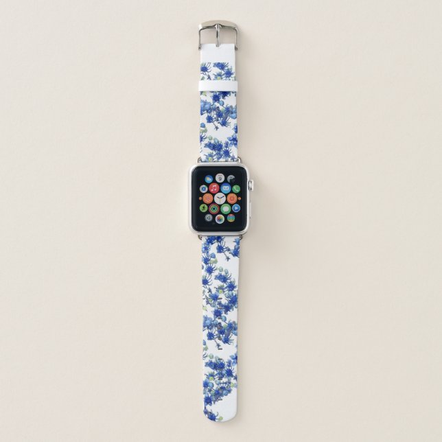 Hydrangea Apple Watch Band (Front)