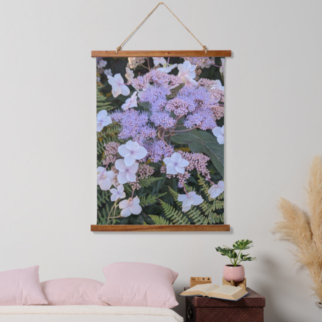 Hydrangea Aspera Flowers Floral Hanging Tapestry (Bedroom)