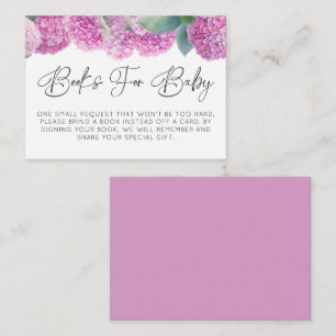 Hydrangea Baby Shower Books For Baby Enclosure Card