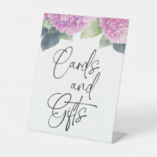 Hydrangea Baby Shower Cards Gifts  Pedestal Sign
