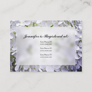 Hydrangea Baby Shower Registry Cards