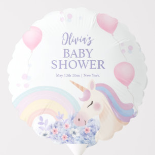 Hydrangea Balloon Rainbow Unicorn Baby Shower