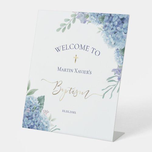 Hydrangea Baptism welcome sign
