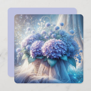 Hydrangea Basket For Wedding Vow Renewal Invitation