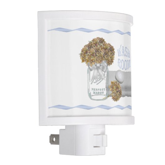 Hydrangea Bathroom Night Light (Right)