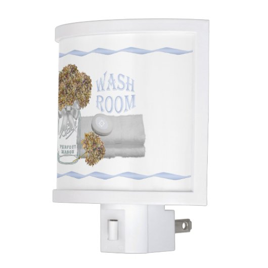 Hydrangea Bathroom Night Light (Left)