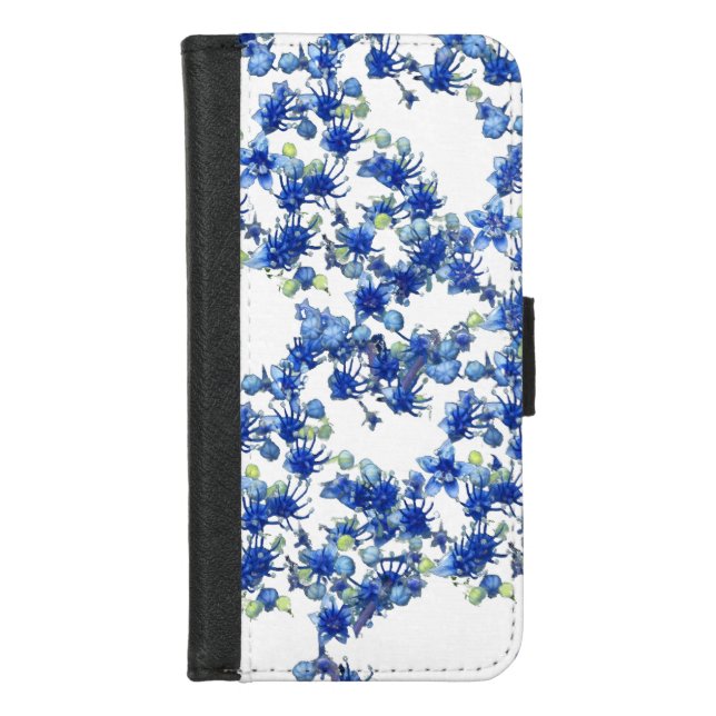 Hydrangea BGC Transparent iPhone Wallet Case (Front)