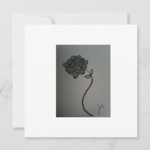 Hydrangea blank greeting card/invite 1 invitation