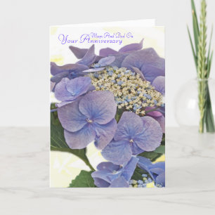 Hydrangea blauw, Mum And Dad On, Your Anniversary Card