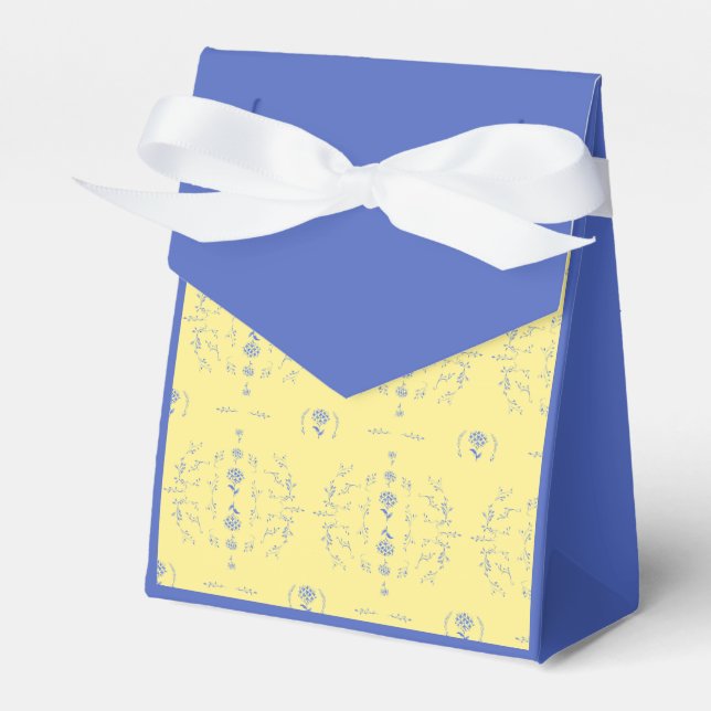 Hydrangea Block Baby Shower  Favor Boxes (Front Side)