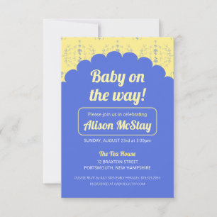 Hydrangea Block Baby Shower Invitation
