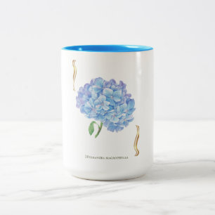 Hydrangea Bloom – Vintage Botanical Flower Two-Tone Coffee Mug