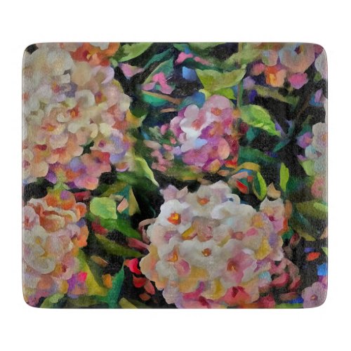 Hydrangea Blossom Decorative Floral Art Pink  Cutting Board