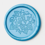 Hydrangea Blossom Wax Seal Sticker<br><div class="desc">A simple,  single hydrangea flower bloom is a sweet and floral touch to this wax seal stamp kit and the perfect choice for garden weddings,  bridal or baby showers,  and sending fancy social stationery to family and friends just for the fun of it.</div>