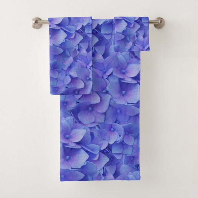 Hydrangea Blue  Bath Towel Set (Insitu)