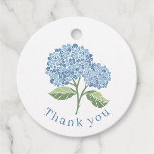Hydrangea Blue Favor Tags