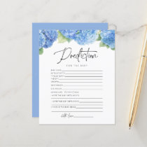 Hydrangea Blue Prediction For Baby Shower Games