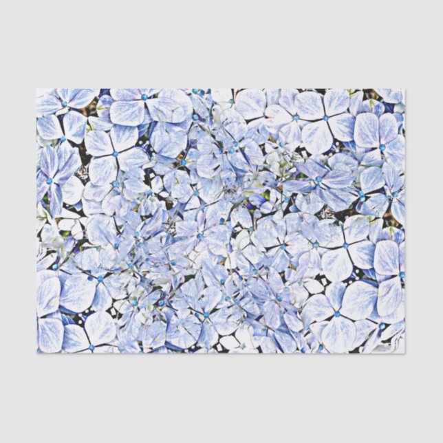Hydrangea Blue Tissue Paper (Front)