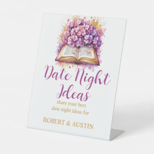 Hydrangea Book Theme Date Night Ideas Game Pedestal Sign