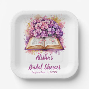 Hydrangea Book Theme  Paper Plates